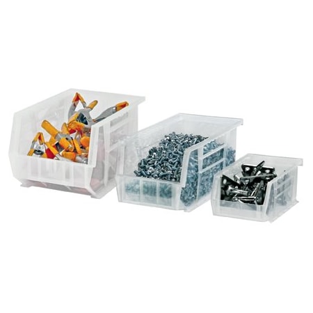 Bsc Preferred 9 1/4 x 6 x 5'' Clear Plastic Stack & Hang Bin Boxes, 12PK BUY00449107